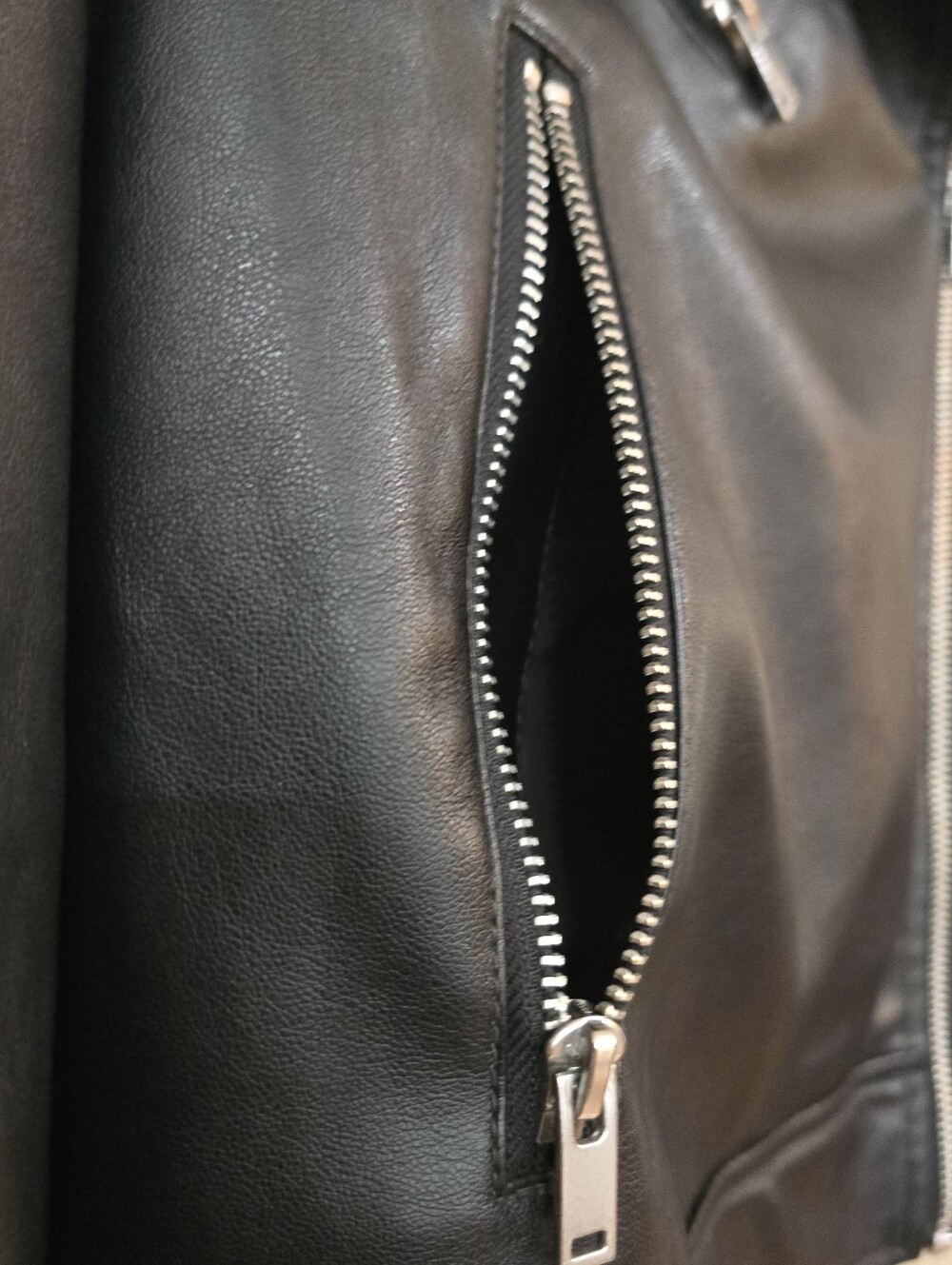 Nine West Black Imitation Leather Moto Biker Jacket - Size M - Picture 5 of 11